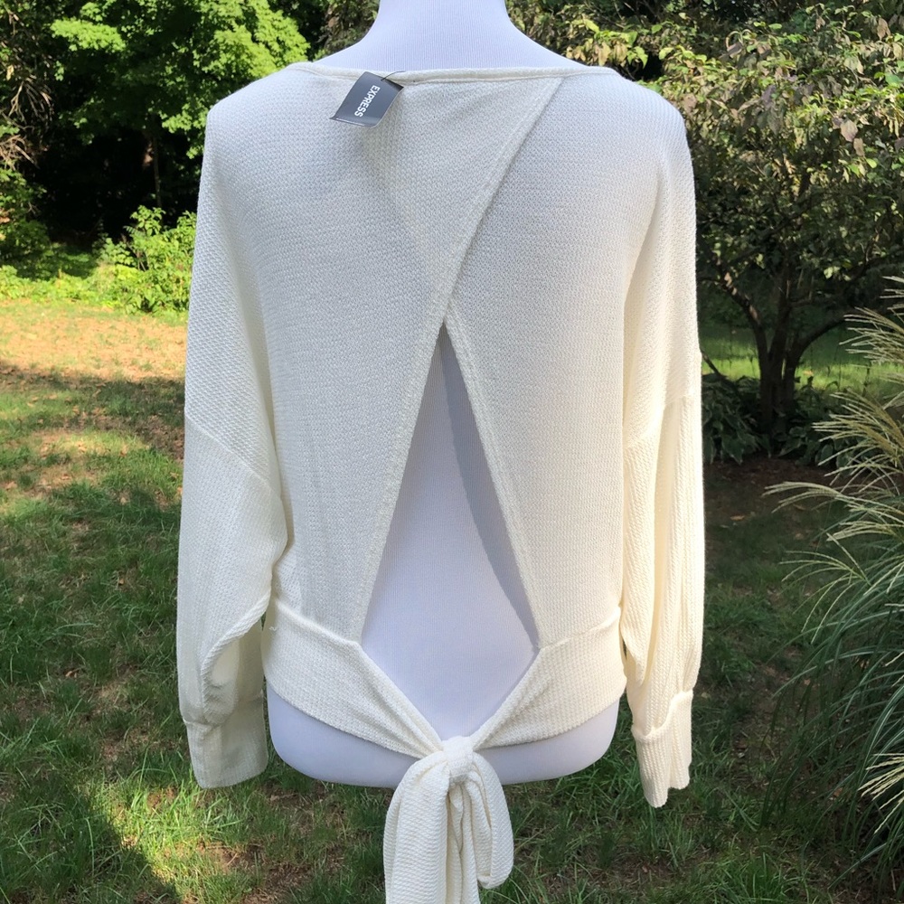 Express Tie Back Knit Top NWT